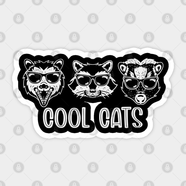 Cool Cats (White) Sticker by nickbeta